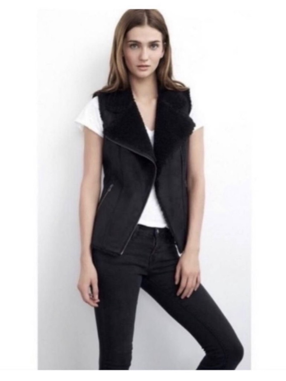 Velvet By Graham & Spencer Moto Suede Vest Size S